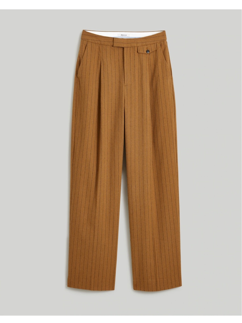 MADEWELL Rosedale High-Rise Straight Pant in Pinstripe. Size 6. Like New